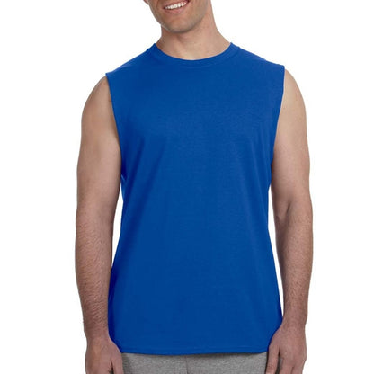 Gildan 6.1 oz 100% Preshrunk Jersey Knit Sleeveless T-Shirt