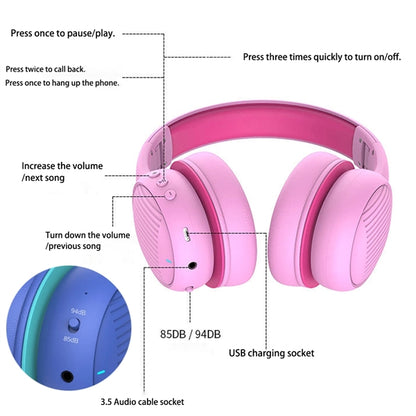 Headphones Bluetooth Wireless Kids Volume Limit