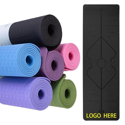 Yoga Mat With Alignment Lines
