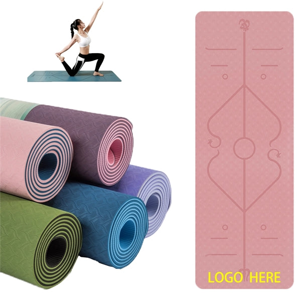 Yoga Mat With Alignment Lines