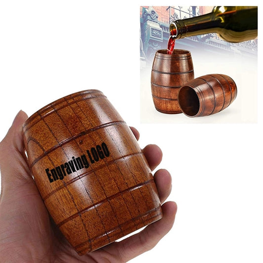 Wooden Barrel Shaped Mug