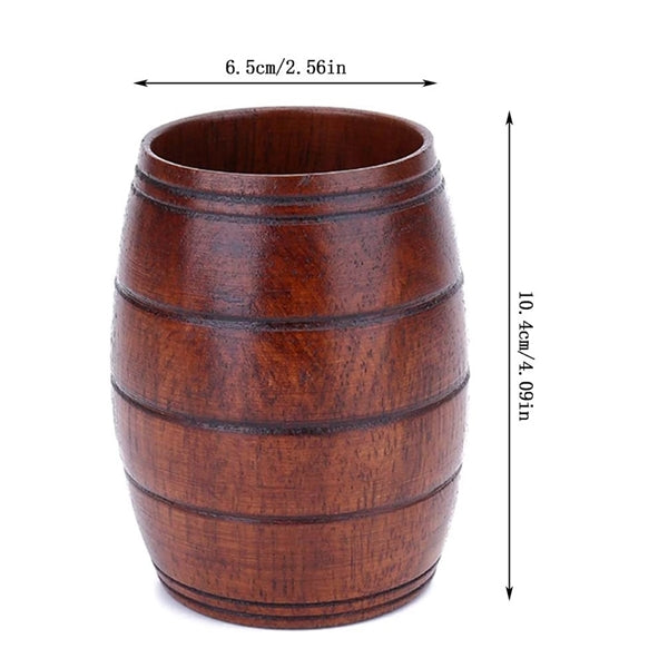 Wooden Barrel Shaped Mug