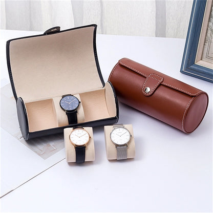 Pu Leather Travel Watch Roll Organizer Display Case