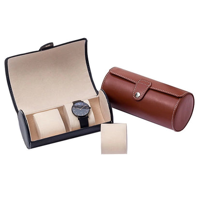 Pu Leather Travel Watch Roll Organizer Display Case