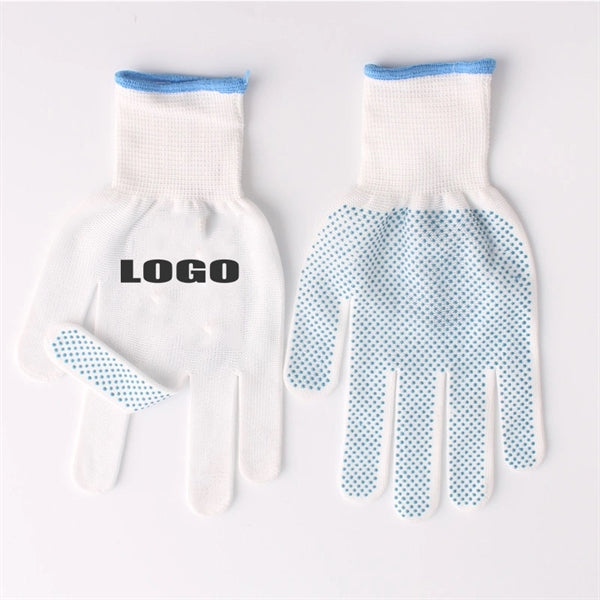Nylon Labor Protection Work Gloves Non-Slip Pvc Dot