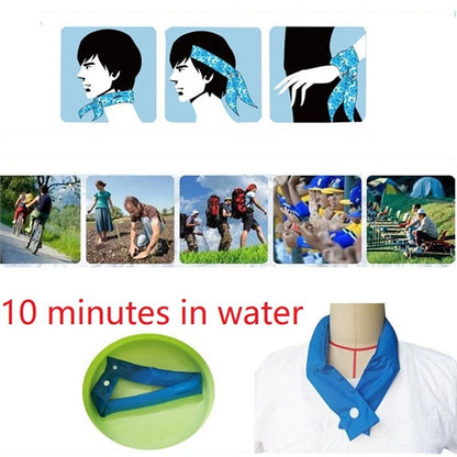 Cooling Scarf Ice Cool Tie Neck Wrap Headband Bandana