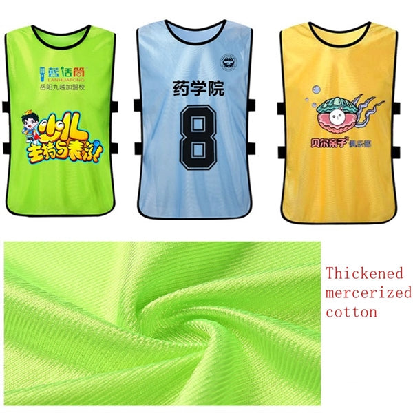 Cotton Mesh Scrimmage Team Practice Vest Pinnies Jersey