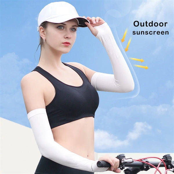 Unisex Ice Silk Arm Sleeves