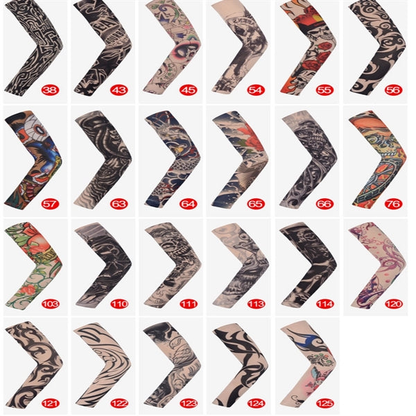 Imulated Tattoo Sleeve Sun Protection Elastic Arm Covers