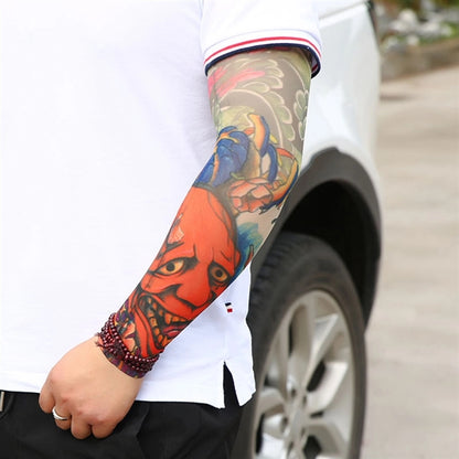 Imulated Tattoo Sleeve Sun Protection Elastic Arm Covers