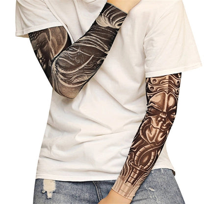 Imulated Tattoo Sleeve Sun Protection Elastic Arm Covers