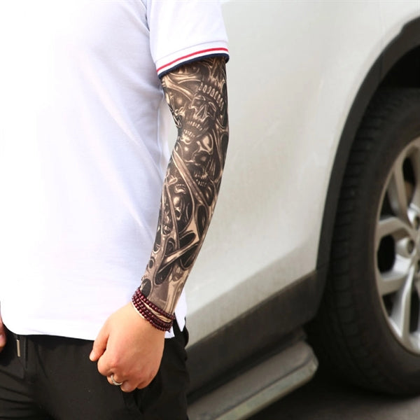 Imulated Tattoo Sleeve Sun Protection Elastic Arm Covers