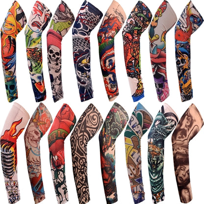 Imulated Tattoo Sleeve Sun Protection Elastic Arm Covers