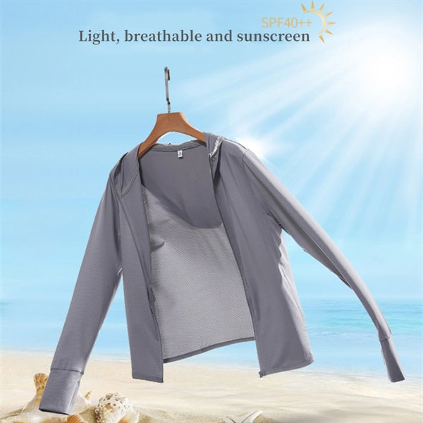 Upf 50+ Sun Protection Zip Up Hoodie