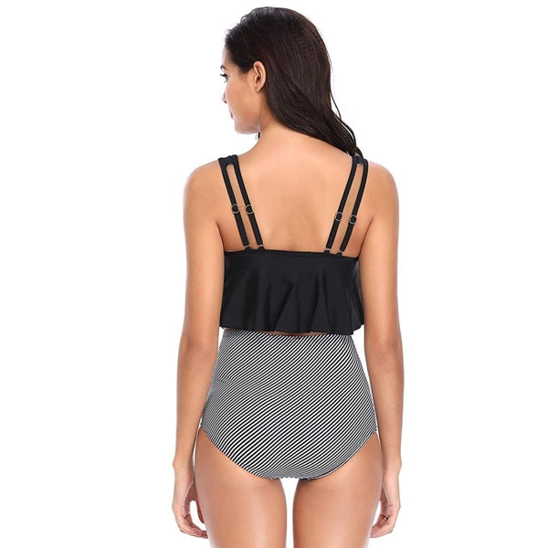 Printed Beachwear High Waist Bikini Two Pieces Set