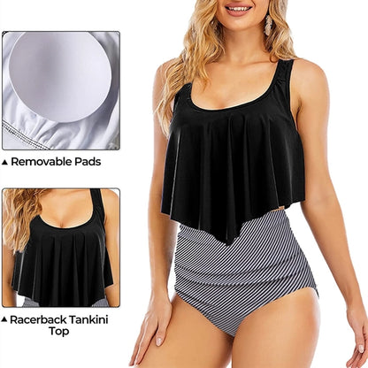 Printed Beachwear High Waist Bikini Two Pieces Set
