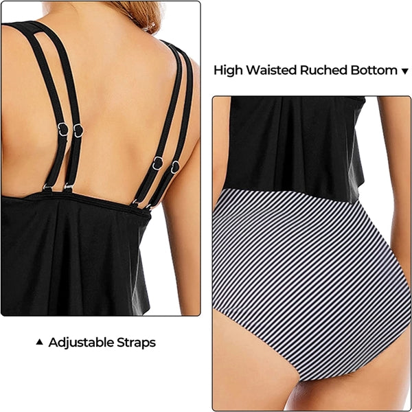 Printed Beachwear High Waist Bikini Two Pieces Set