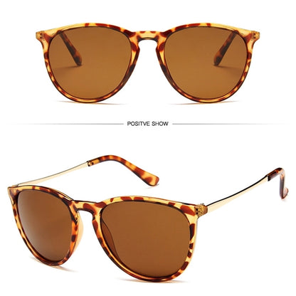 Vintage Round Sunglasses with Case