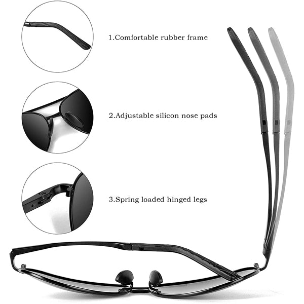 Aviator Sunglasses with Case