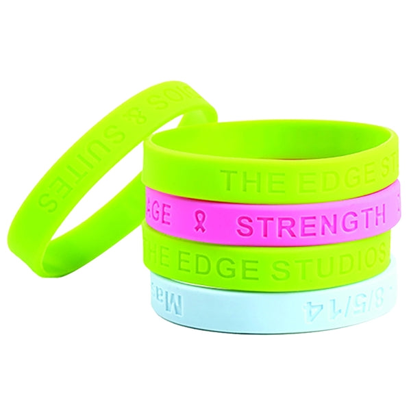 Debossed Wristband.