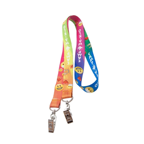 Custom Double Ended Lanyard w/ Bulldog Clip