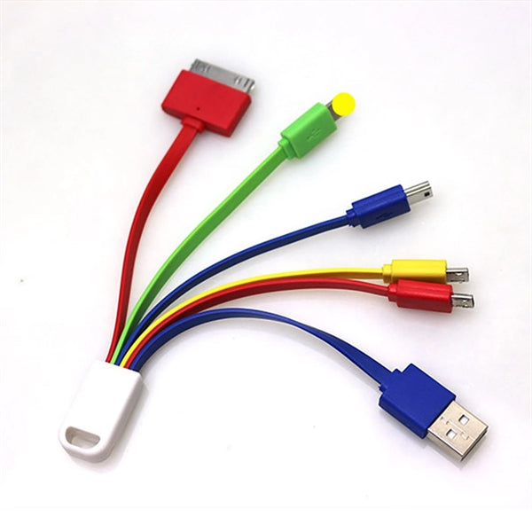 5 In 1 Charging Cable With Keychain