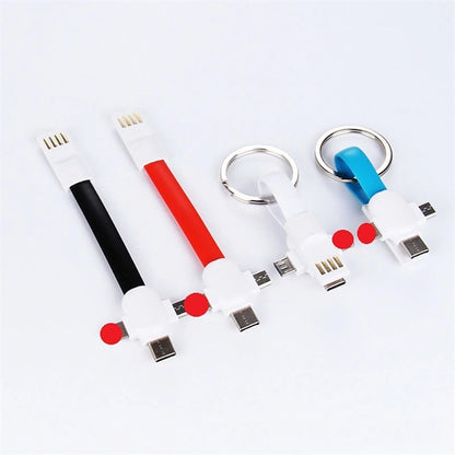 3-In-1 Keychain Charging Cable