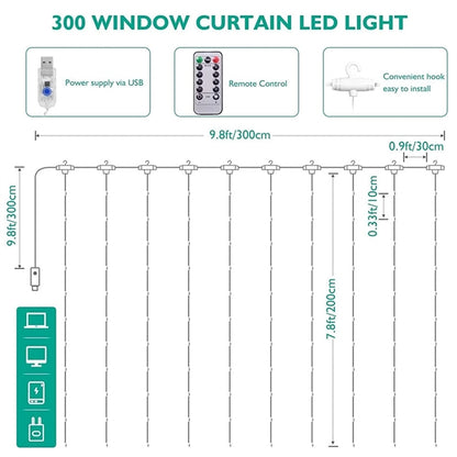 Window Curtain String Light