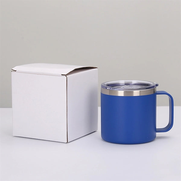 14Oz Stainless Steel Vacuum Camping Mug With Handle
