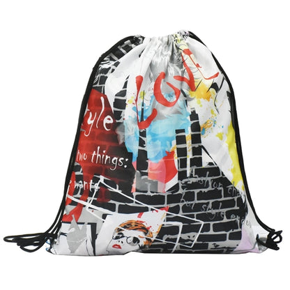 210D Fully Sublimated Cinch Up Drawstring Bag 15"x18"