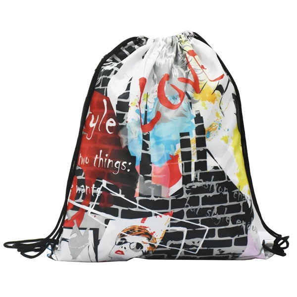 Rock'it 3-Day 210D Fully Sublimated Drawstring Backpack