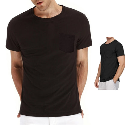 Solid Color Men Short Sleeve T-Shirt
