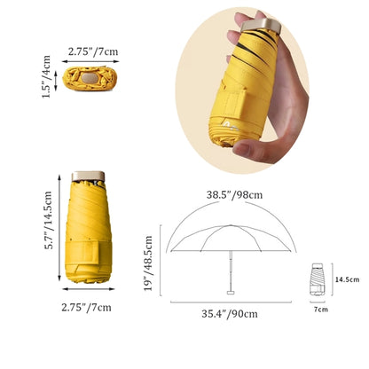 Flat Handle Ultra Small Umbrella 7Oz