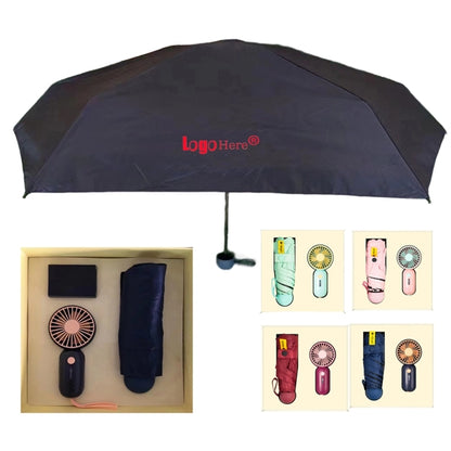 Summer Mini Fan And Umbrella Set