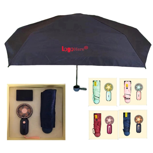 Summer Mini Fan And Umbrella Set