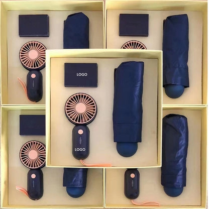 Summer Mini Fan And Umbrella Set