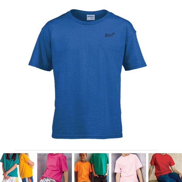 Unisex Preshrunk Cotton Solid Kids Crewneck T Shirt