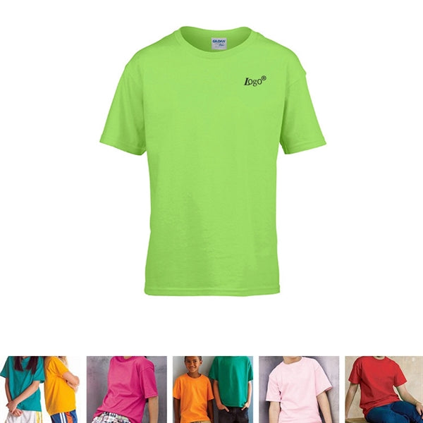 Unisex Preshrunk Cotton Solid Kids Crewneck T Shirt
