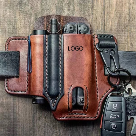 Multitool Sheath Belt Edc Pocket Organizer Leather Pouch