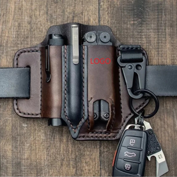 Multitool Sheath Belt Edc Pocket Organizer Leather Pouch