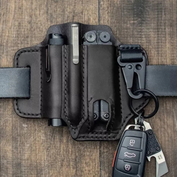 Multitool Sheath Belt Edc Pocket Organizer Leather Pouch