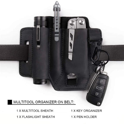 Multitool Sheath Belt Edc Pocket Organizer Leather Pouch