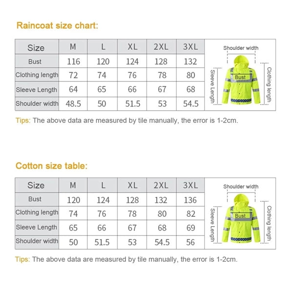 Safety Jacket Reflective Raincoat High Visibility