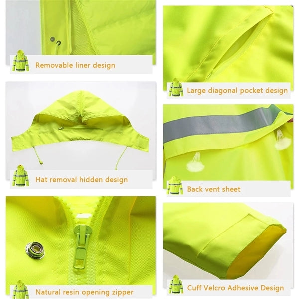 Safety Jacket Reflective Raincoat High Visibility