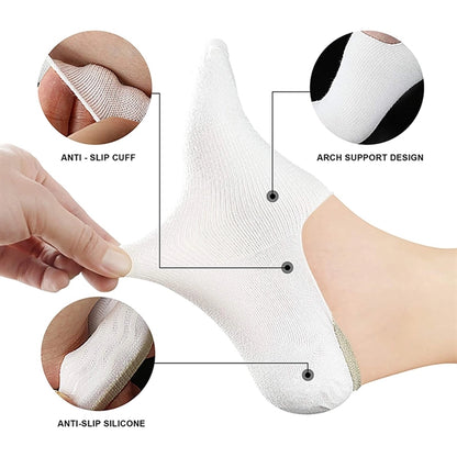 Non Slip Flat Boat Line Women Low Socks
