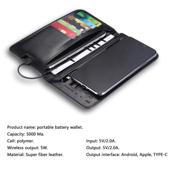 5000Mah Rechargeable Wallet Wireless Power Bank