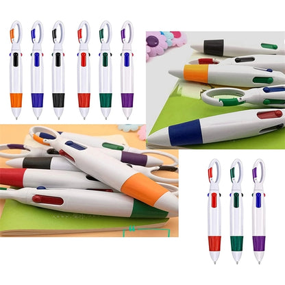 Multi Colored Pens With Buckle Keychain