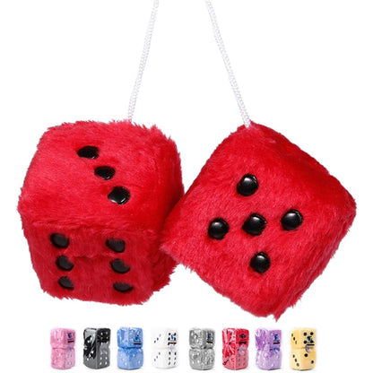 Car Retro Hanging Fuzzy Plush Dice