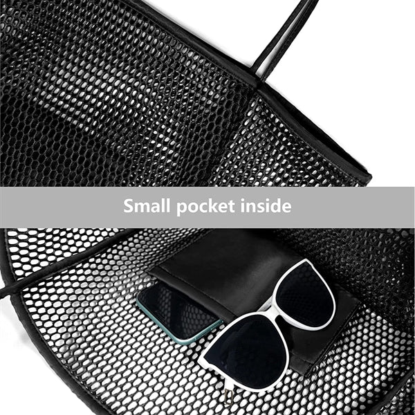 Womens Mesh Beach Tote Shoulder Handbag