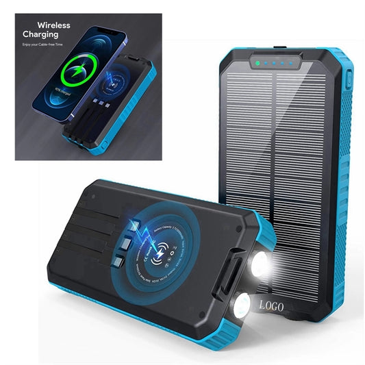 Solar Charger 30000mAh Power Bank Wireless Portable